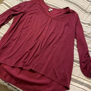Burgundy long sleeve